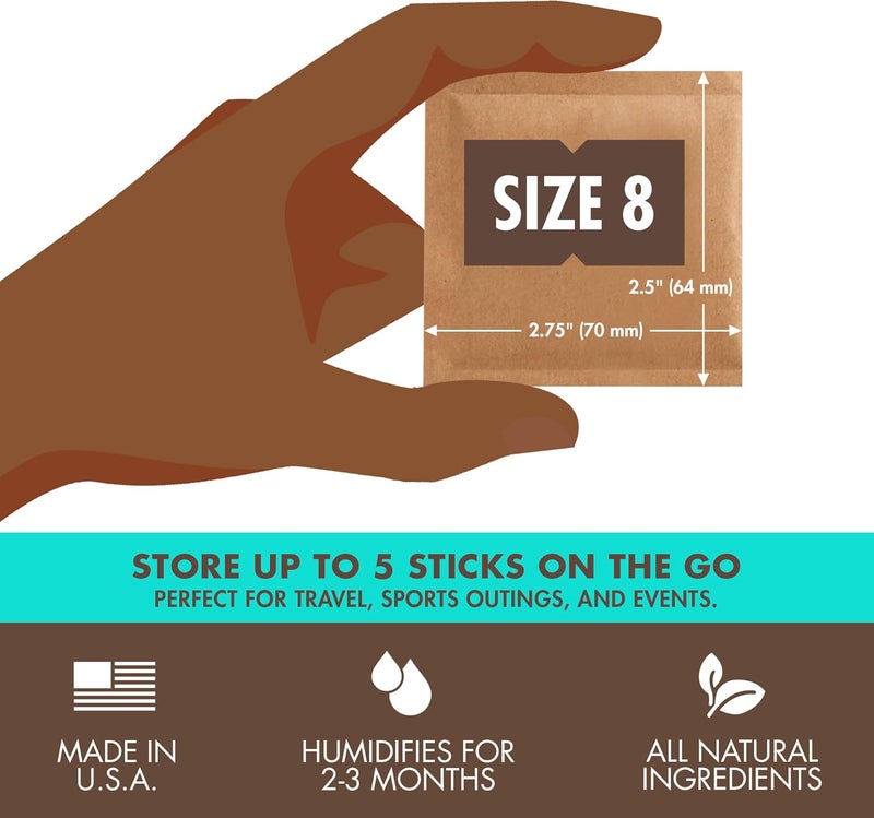 Boveda 65% Two-Way Humidity Control Packs for Storing Up to 5 Items – Size 8 – 10 Pack – For Small Travel Boxes – Moisture Absorbers – Humidifier Packs – Hydration Packets in Resealable Bag - Image 3