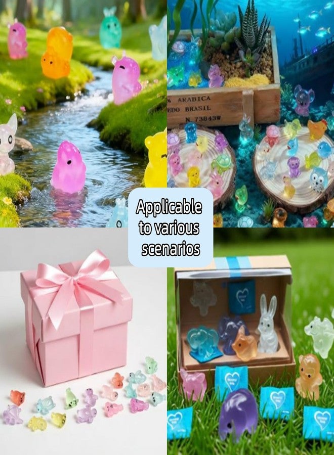 FOSER Mini Glow in The Dark Animal Resin Models, Mystery Bag Mini Resin Animals, Glow in The Dark (100PCS) - Image 5