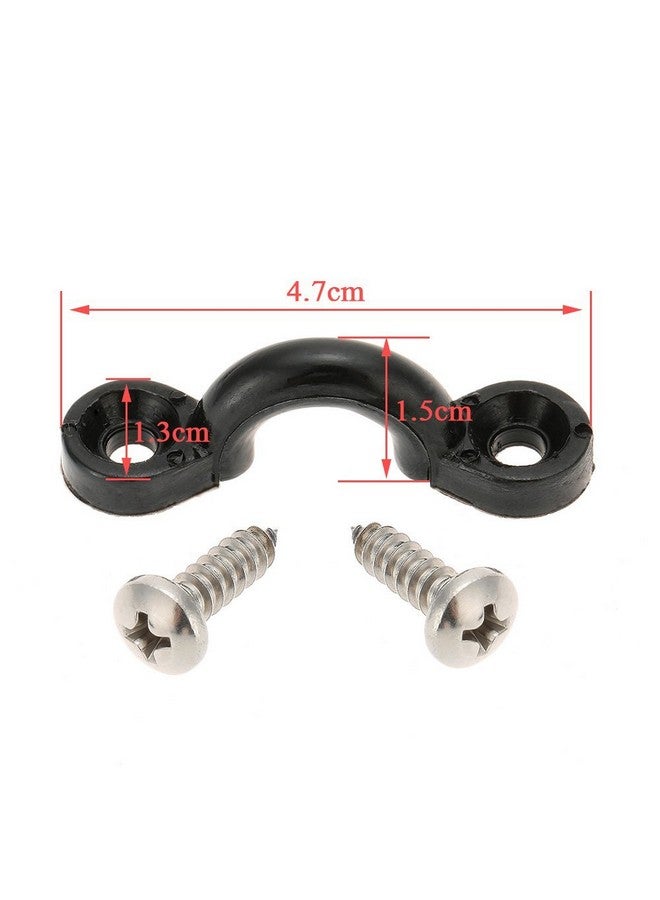 docooler 10Pcs Nylon Bungee Deck Loops Tie Down Pad Eye With 20 Screws For Boat Kayak Deck Rigging Kit - Image 4