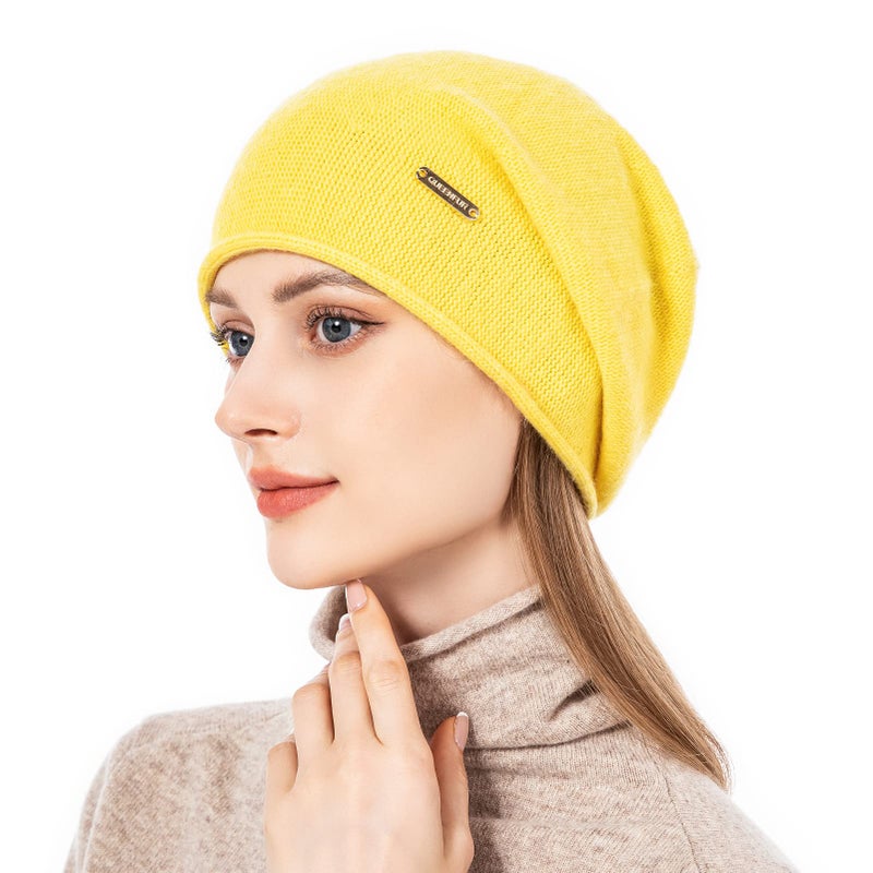 QUEENFUR Knit Slouchy Beanie Hats for Women Cashmere Ski Cap Knitted Wool Soft Warm Winter Hat - Image 4