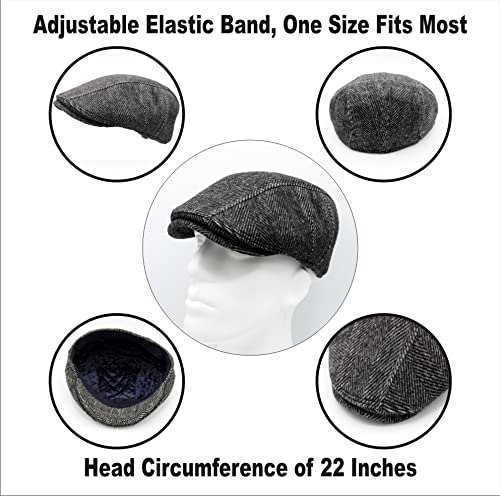 RR DESIGN Black Suspender and Diamond Neck Bow Tie Set with Irish/Golf Flat Cap for Men - Image 4
