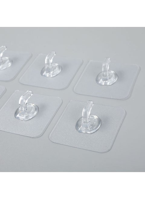 No-Punching Transparent Seamless Multi-Functional Household Adhesive Hooks Strong Claw Hooks For Coats And Hats 6x 6 Horn Hook