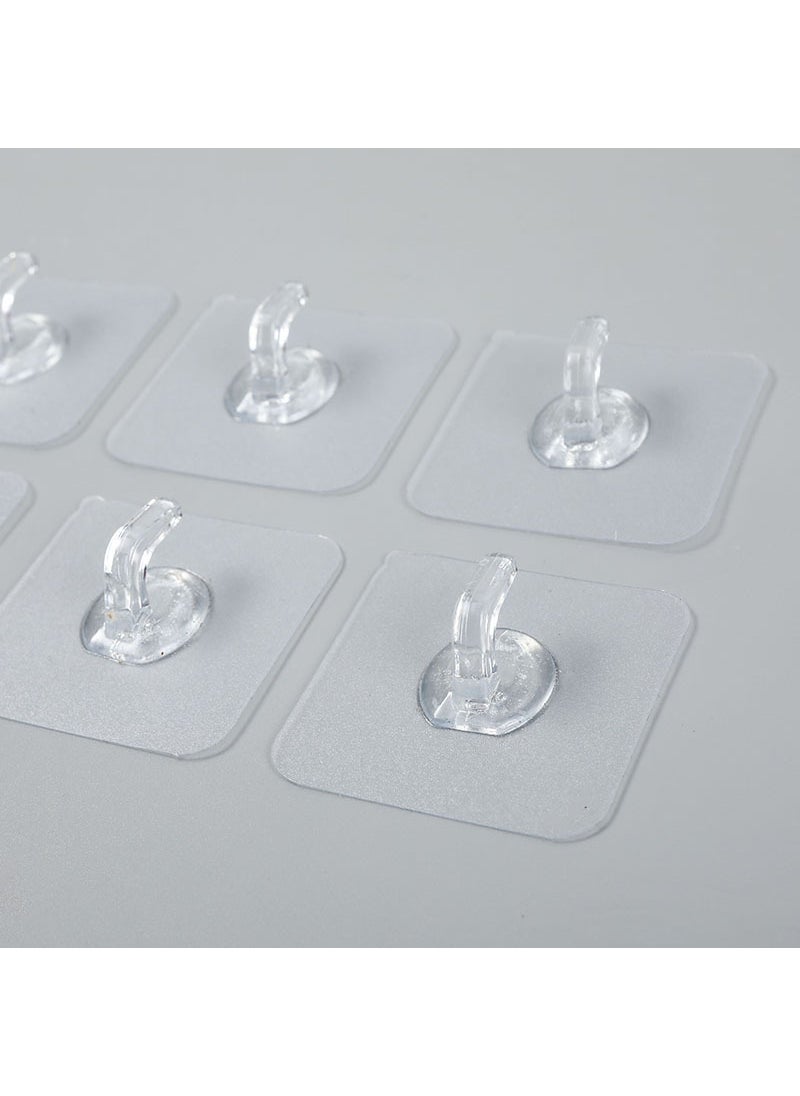 No-Punching Transparent Seamless Multi-Functional Household Adhesive Hooks Strong Claw Hooks For Coats And Hats 6x 6 Horn Hook