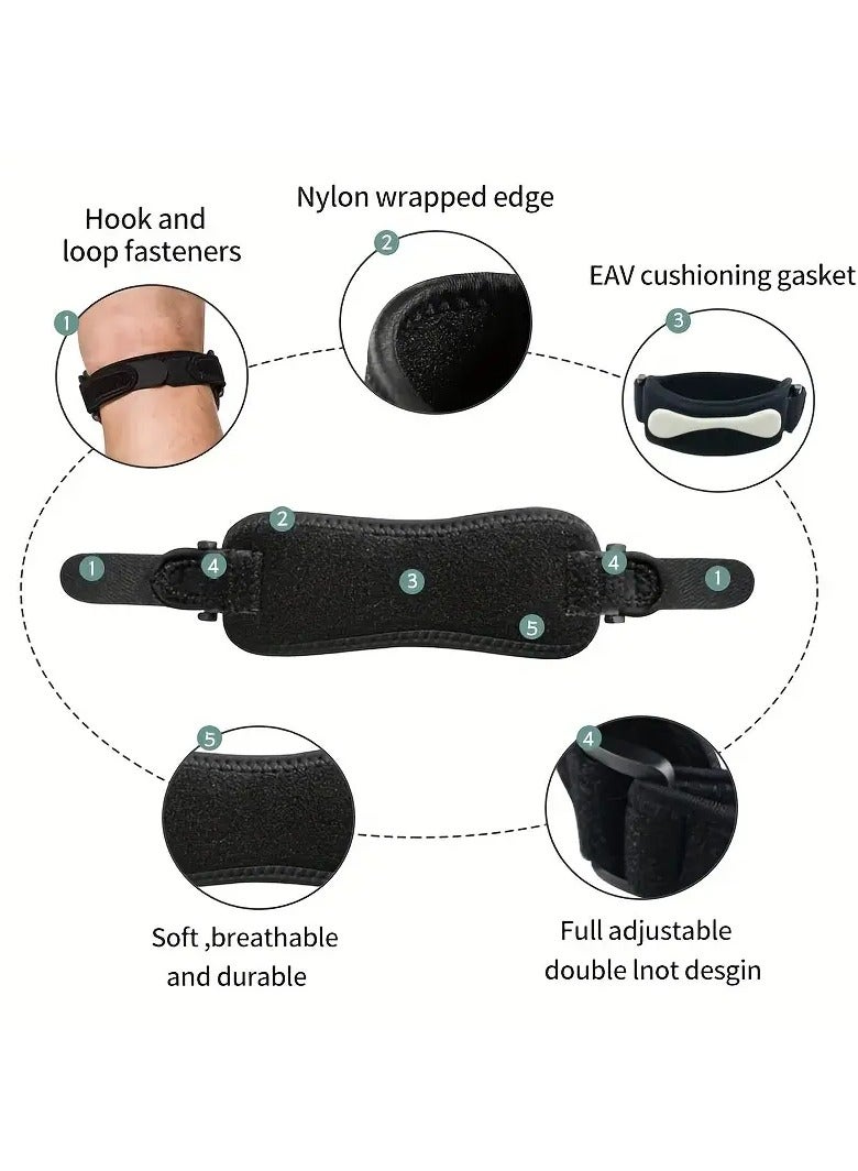 Goolsky حزام ركبة باتيلا 1 قطعة، دعامة دعم الركبة للمشي، كرة القدم، كرة السلة، الجري، ركبة القافزين، التنس، الكرة الطائرة والسكوات - Image 4
