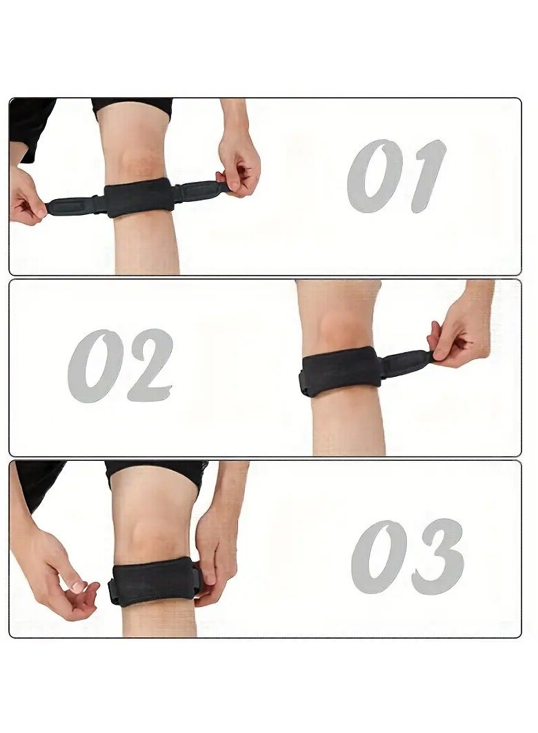 Goolsky حزام ركبة باتيلا 1 قطعة، دعامة دعم الركبة للمشي، كرة القدم، كرة السلة، الجري، ركبة القافزين، التنس، الكرة الطائرة والسكوات - Image 3