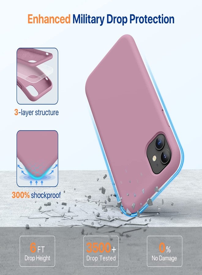 Miracase Designed for iPhone 11 Phone Case, with Screen Protector, Liquid Silicone Gel Rubber Full Body Drop Protection Shockproof Cover Phone Case for iPhone 11 6.1 inch, Blackcurrant - Image 3