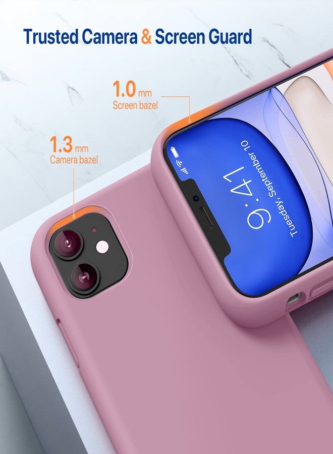 Miracase Designed for iPhone 11 Phone Case, with Screen Protector, Liquid Silicone Gel Rubber Full Body Drop Protection Shockproof Cover Phone Case for iPhone 11 6.1 inch, Blackcurrant - Image 5