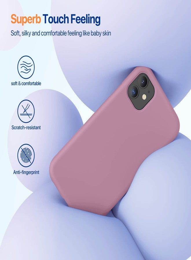 Miracase Designed for iPhone 11 Phone Case, with Screen Protector, Liquid Silicone Gel Rubber Full Body Drop Protection Shockproof Cover Phone Case for iPhone 11 6.1 inch, Blackcurrant - Image 4