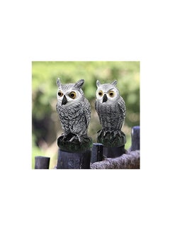KASTWAVE 2 Pack Bird Scarecrow Fake Horned Owl Decoy, Nature Enemy Pest Repellent for Outdoor Garden Yard  - Image 4