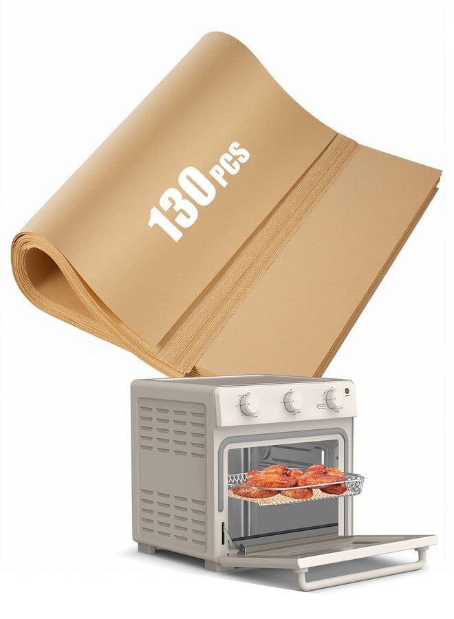 MMH 130PCs Air Fryer Paper Liners Compatible with Bella Air Fryer Toaster Oven, Nonstick Disposable Parchment Paper Baking Sheets Accessories for 7-in-1 Airfryer Oven Free of Bleach - Image 1