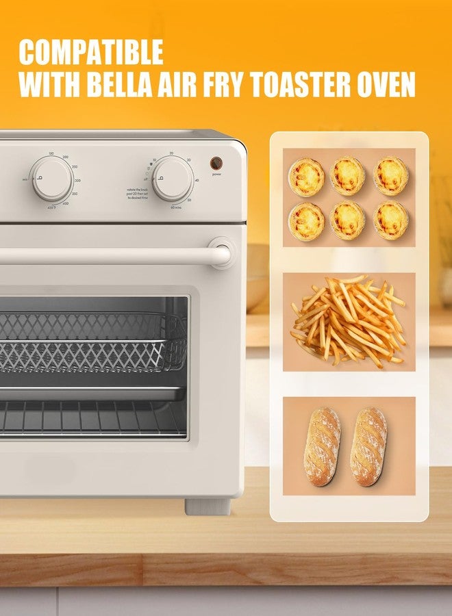 MMH 130PCs Air Fryer Paper Liners Compatible with Bella Air Fryer Toaster Oven, Nonstick Disposable Parchment Paper Baking Sheets Accessories for 7-in-1 Airfryer Oven Free of Bleach - Image 2