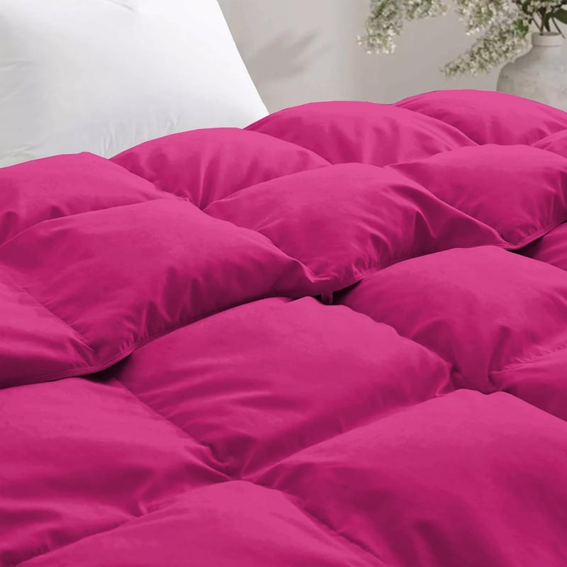 BEDDY FUSION Heavy Winter 600 GSM Comforter Double Bed Size 90X100 600 GSM Microfiber Super Soft Fluffy for Winter ComforterRajaiDuvetBlanket Double Bed Hot Pink Color - Image 3
