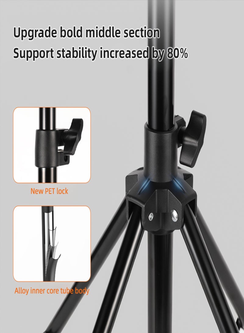 200cm/78.7in 4-Leg Metal Light Stand Adjustable Photography Tripod Stand 1/4 Inch Screw for Studio Reflector Softbox LED Video Light Ring Light Photography Accessories  - Image 5