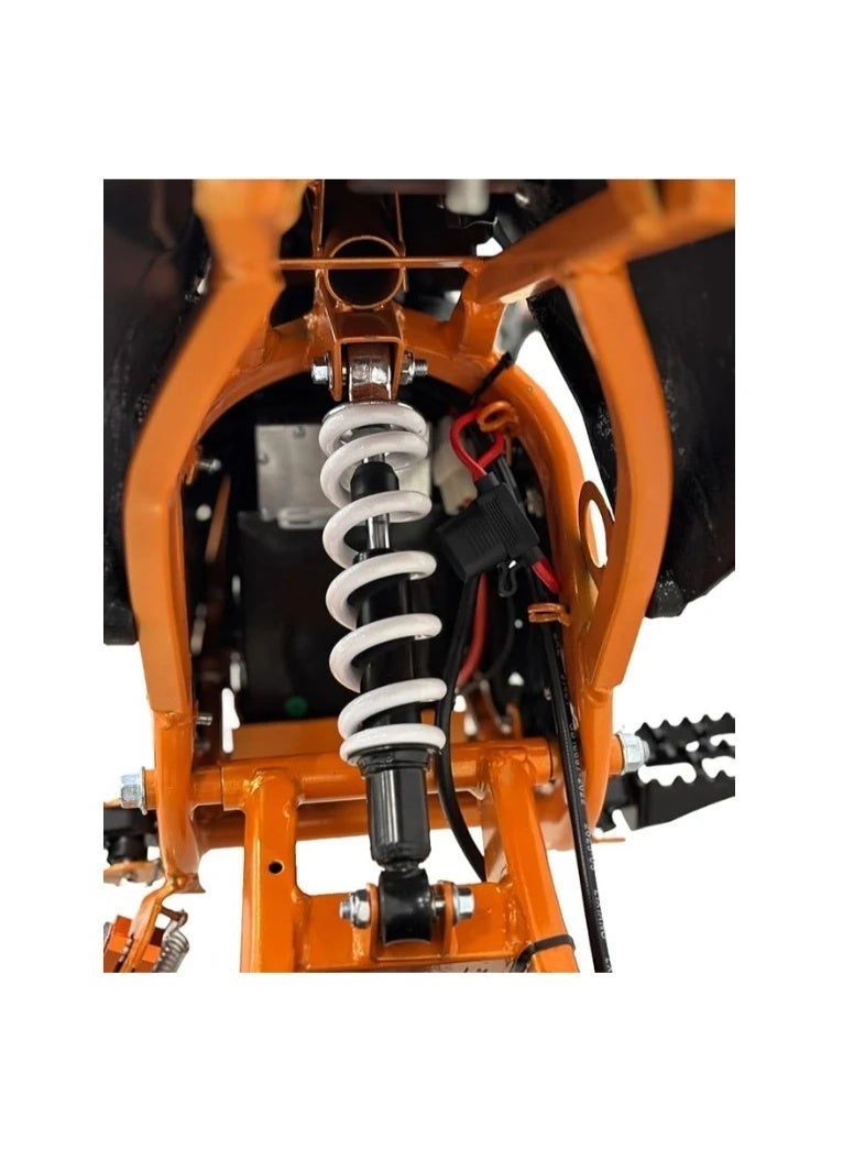 KUGOO Wish Mini Kids Electric Bike | Orange & Black | Rechargeable Battery Powered Mini Motocross Bike | Off-Road Ride-On Motorcycle | Ages 7–14 - Image 3