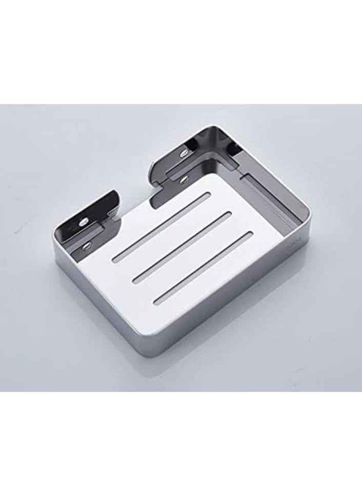 NISHWARE NISHWARE Stainless Steel 304 Grade Bathroom Soap HolderSoap StandSoap Dish for Bathroom Self Draining Soap Dish for Bar Soap Soap Holder for Shower Wall Chrome Finish Pack of 1 Piece  - Image 3