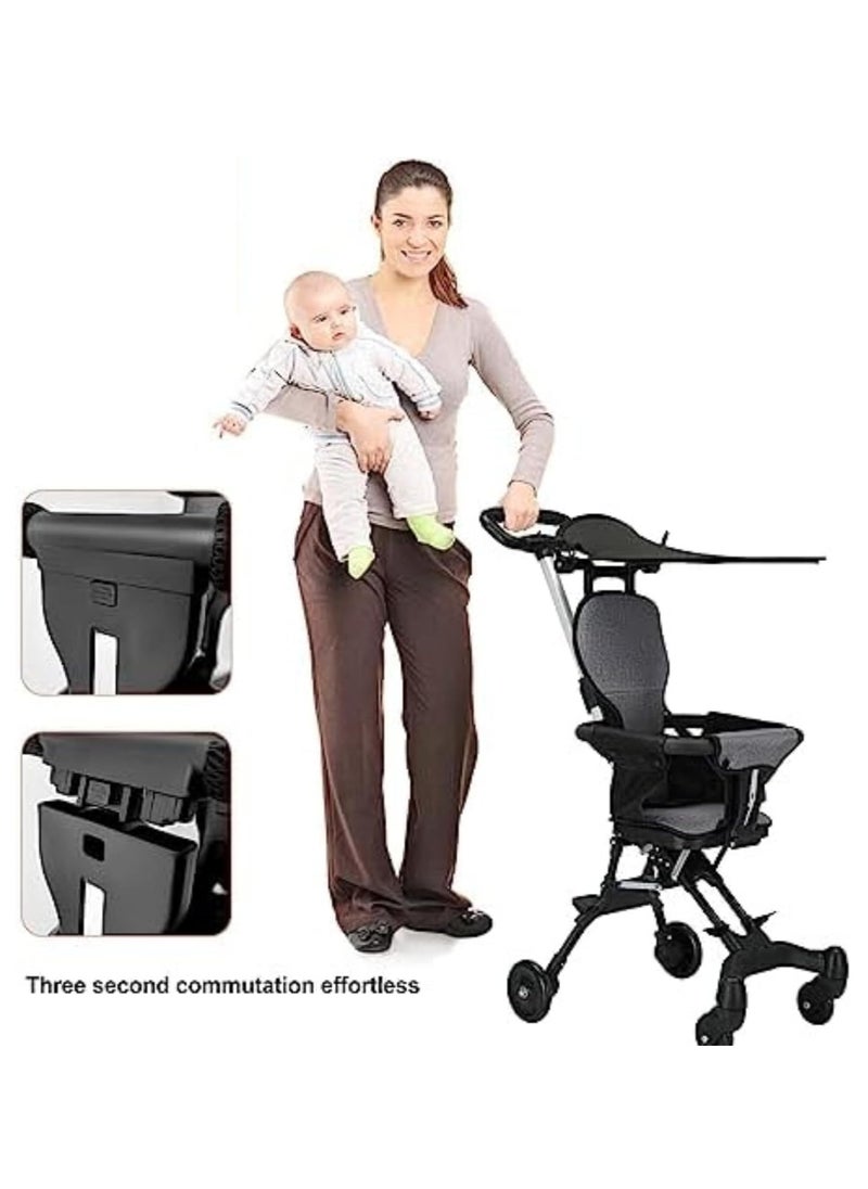 Beauenty - Baby Stroller for Babies and Toddlers Foldable Baby Stroller with Adjustable Handles and Awning Stroller Pushchair for Airplane, Shopping, Walking, Travel - Image 1