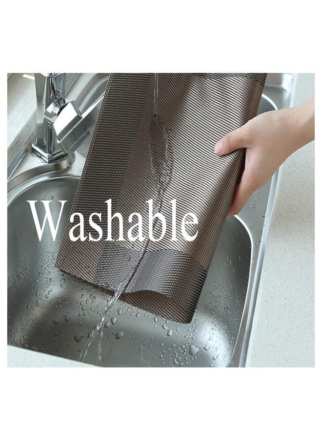 PIGCHCY Placemats Heat-Resistant Non-Slip Table Mats Washable Easy to Clean Woven Vinyl Placemats for Dining Table(Set of 4, Grey) - Image 4