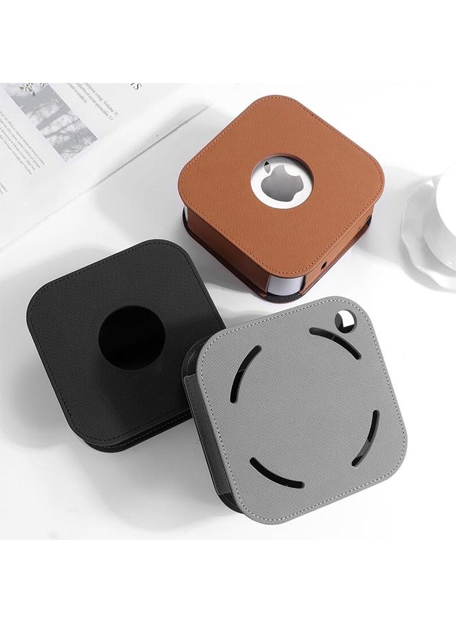 Apple mac Mini 2024 Leather Case Protective Case - grey - Image 3