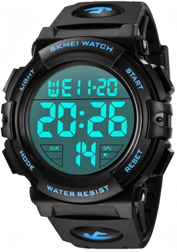 MJSCPHBJK Watches for Men, Digital Sports Watch for Mens Waterproof LED Screen Large Face Military Tactical Watch - Image 1
