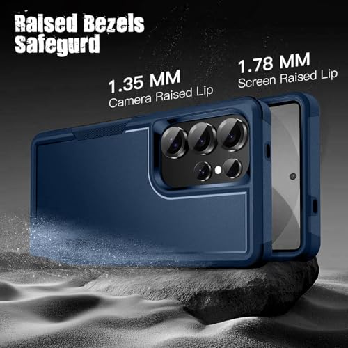 KARWAN Shockproof Back Case Cover Compatible with Samsung Galaxy S25 Ultra, Heavy Duty Case with 360 Degree Camera Protection, Dual Layer Rugged Bumper Protection Cover with Matte Finish (Blue) - Image 4