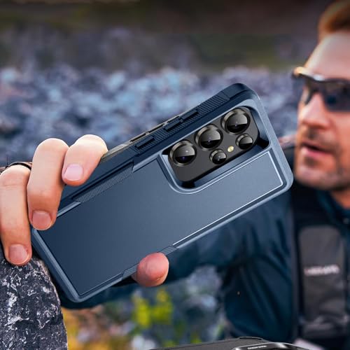 KARWAN Shockproof Back Case Cover Compatible with Samsung Galaxy S25 Ultra, Heavy Duty Case with 360 Degree Camera Protection, Dual Layer Rugged Bumper Protection Cover with Matte Finish (Blue) - Image 5
