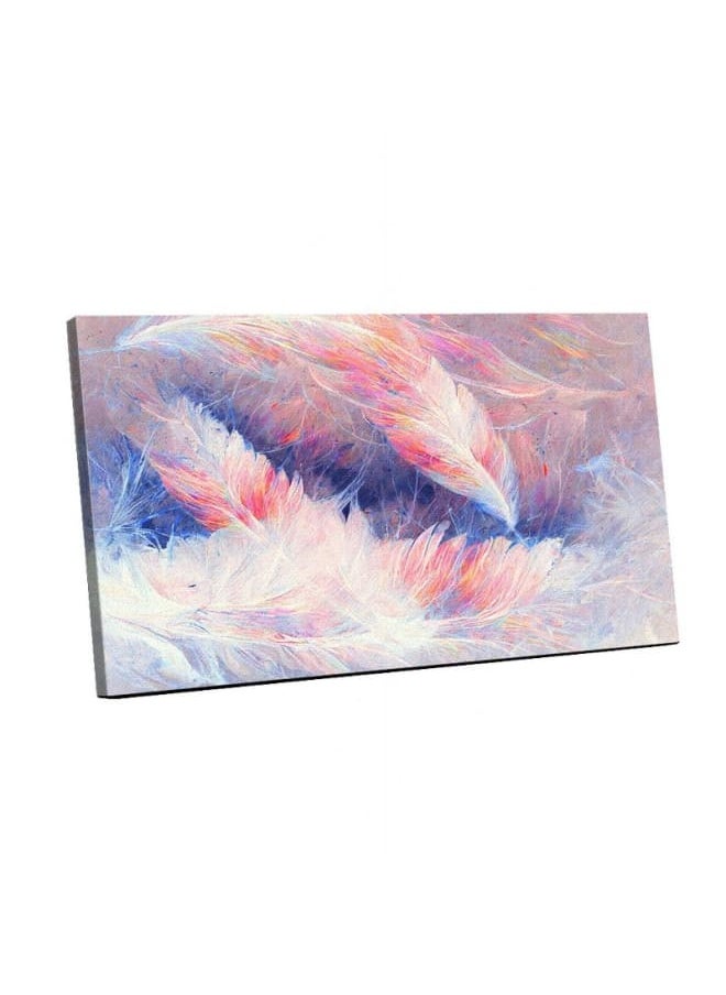 Canvas Wall Art, Abstract Framed Portrait of painting of bird feathers 120 W x 80 H x 2 D