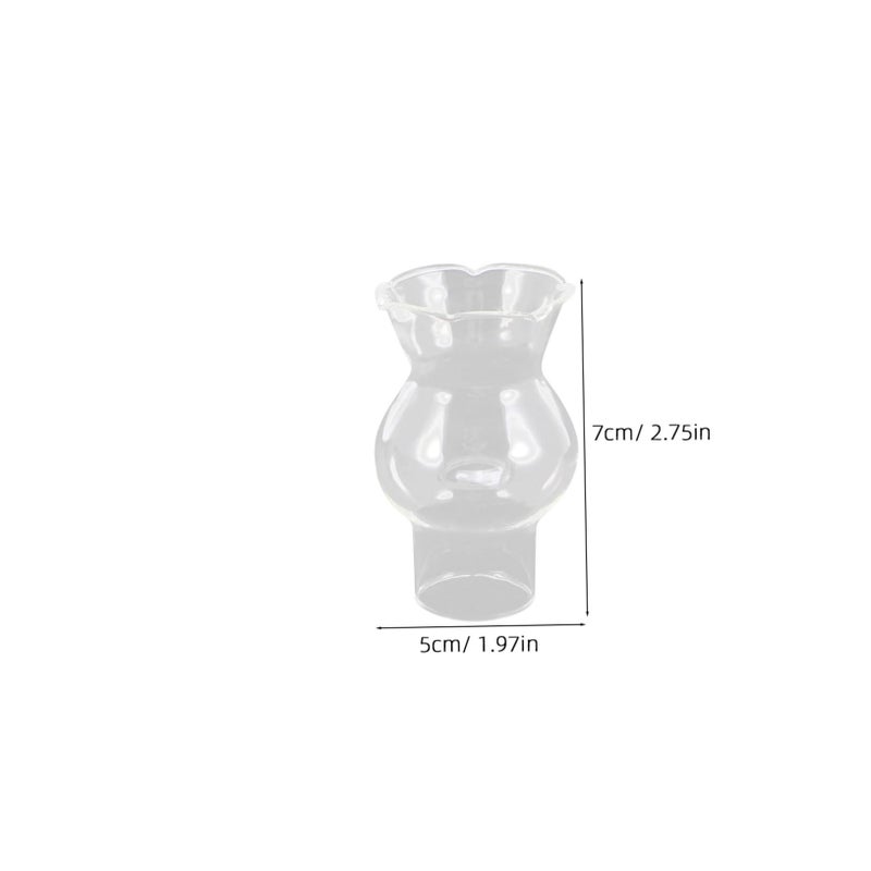 4pcs Transparent Glass Lamp Chimneys Replacement Shades Windproof For Indoor Lanterns - Image 3