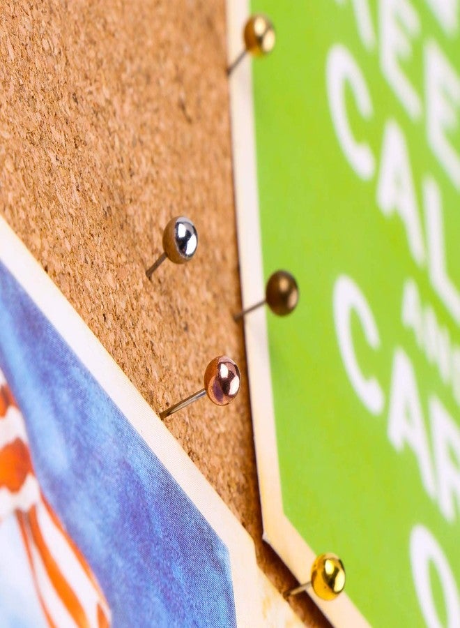 Yalis Push Pins Map Tacks 1/8-Inch Metallic Color Beads Head Marking Pins, 6 Colors, 360-count - Image 5