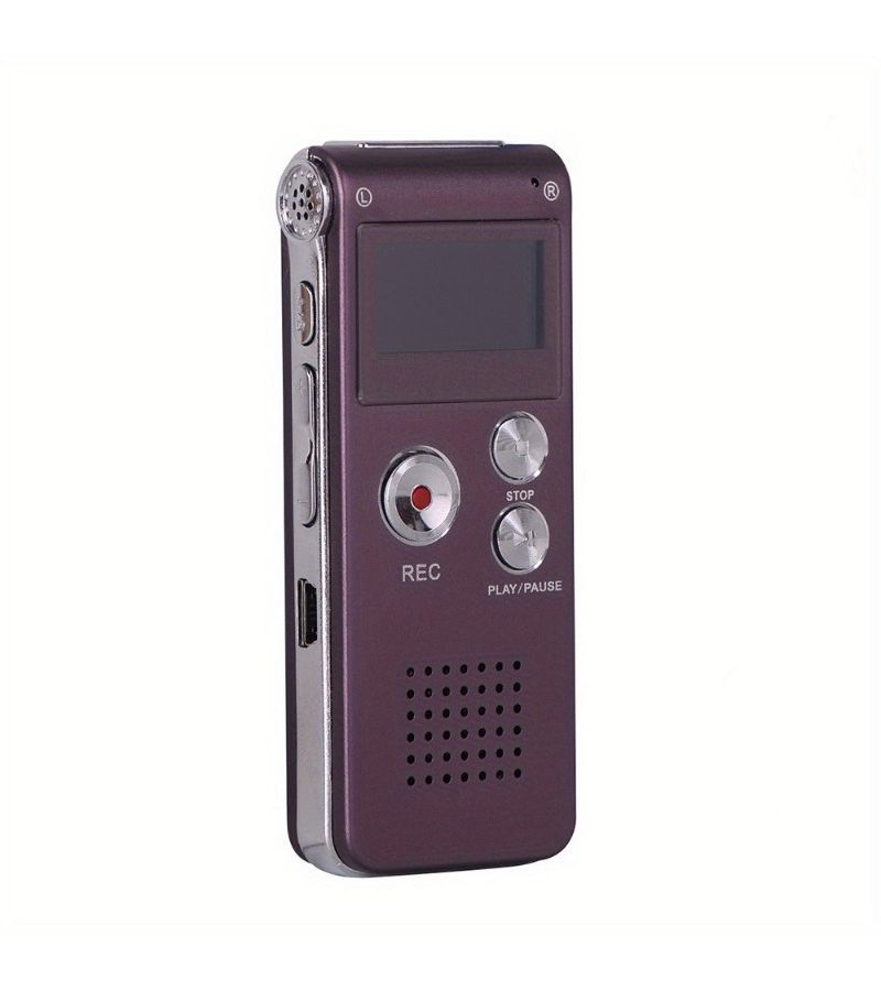 مسجل صوت رقمي متعدد الوظائف فضي بسعة 8 جيجابايت، مشغل MP3، بطارية تدوم 650 ساعة - Image 2