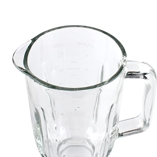 Veterger Replacement Parts 5-Cups Glass jar with lid,Compatible with BLACK&DECKER 10-Speed Blender BL2010BPA/BL2010BP/ BL2020S/ BL-2020/ BL2010BG - Image 4