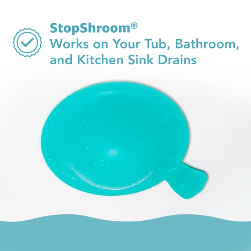 StopShroom STBLU232 Universal Stopper Plug Cover for Bathtub, Bathroom and Kitchen Drains, Aqua - Image 4