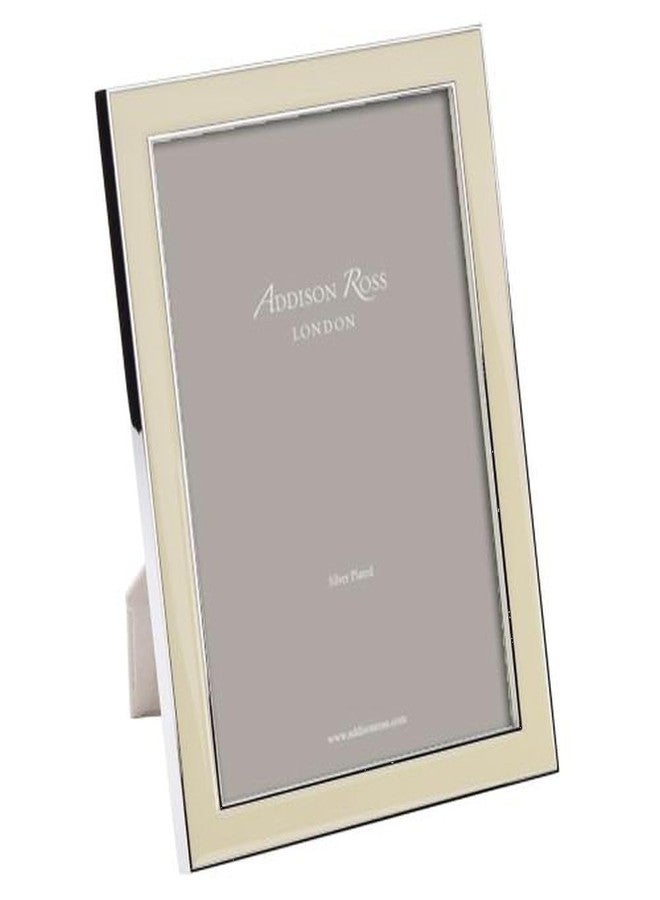Addison Ross Silver Trim Vanilla Enamel Picture Frame 15mm by Addison Ross - Image 1