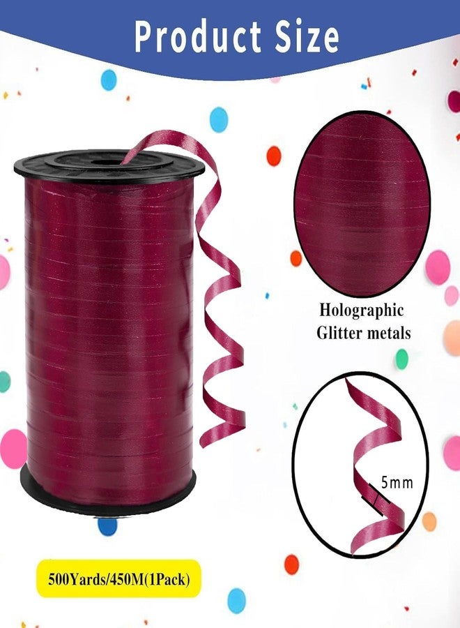 weizedm 500 Yard Premium Burgundy Curling Ribbon,Curling Ribbon for Gift Wrapping Balloon for Party Birthday Wedding Decoration,Holiday Decorations Art Crafts, Florist Flower - Image 2