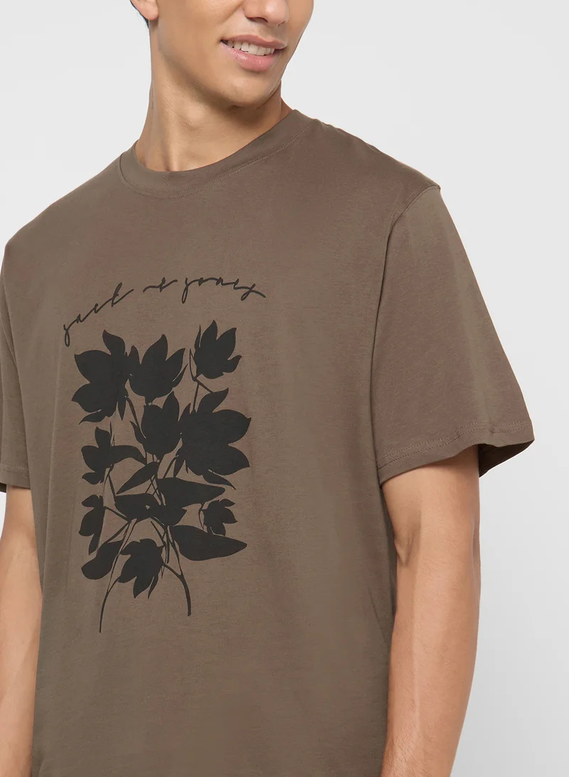 JACK & JONES Jprblaeric Printed Short Sleeve T-Shirt