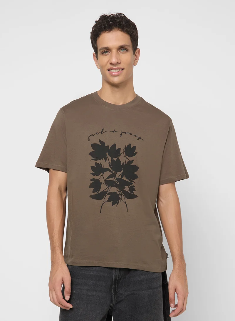 JACK & JONES Jprblaeric Printed Short Sleeve T-Shirt