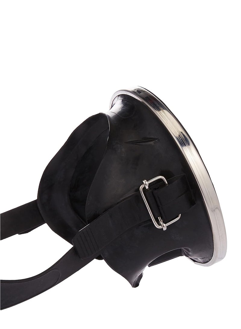 Scuba Choice Choice Spearfishing Free Dive Stainless Steel Oval Shape Classic Rubber Mask , Black - Image 3