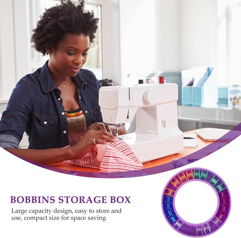 Room to room portable Luxshiny Portable Sewing Bobbin Box Thread Organizer with 20 Plastic Bobbins Purple Storage Case for Sewing Supplies Multi-use upgraded craftsmanship Quick use-switch compatible build Wide use compliant quality Space saving design picks Global production standard crafted Workday cycle fulfillment Multiple local stock source Wet anti slip Classic modern blend design Balanced structure Intercity storage hub Multi-demand satisfied design Nationwide warehouse layout Bulk order available stock Temp & permanent project compatible Continuous warehouse supply Gulf market trial optimized design Assorted natural tone picks Assorted trendy color picks Cross-location transit friendly build Bug proof seal Carefully engineered build Trusted all-purpose quality Proper storage environment - Image 3