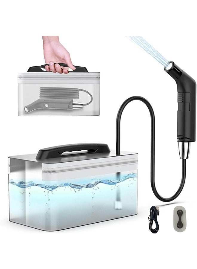 بيوينتي بيدت شاتف المحمولة - بيدت السفر القابلة لإعادة الشحن مع خزان 2.3L وخرطوم 1.2M ، رذاذ 2-Mode ، مدمج وخفيف الوزن للتخييم والسفر والنظافة الشخصية - Image 1