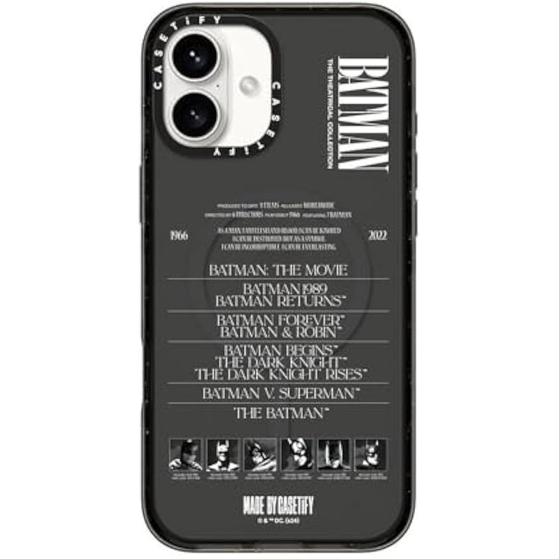 Casetify Impact iPhone 16 Plus Case 【Batman Co-Lab / 4X Military Grade Drop Tested / 8.2ft Drop Protection/Compatible with Magsafe】 - A Hero Can be Anyone - Clear Black - Image 1
