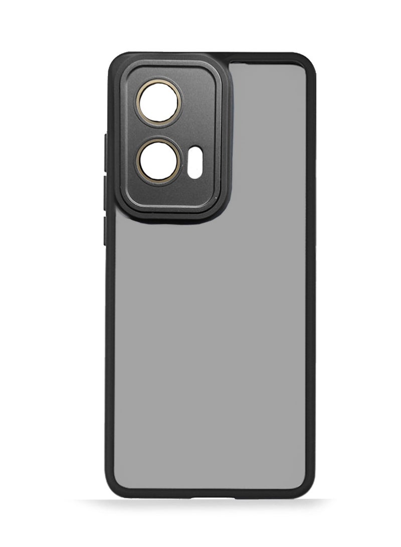 دبليو تيك موتورولا إيدج 50 فيوجن / موتورولا S50 نيو / موتورولا موتو G85 5G 2024 سيليكون هجين مع غطاء غطاء درع للعدسة الواقية من الظهر أسود - Image 5