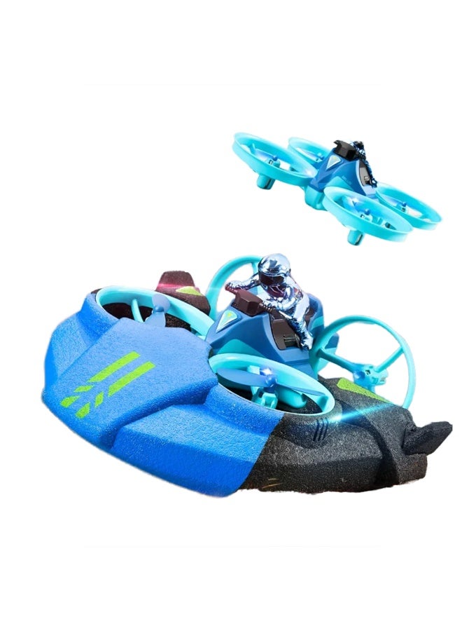 لعبة سيارة سباق طائرة قارب هليكوبتر عن بُعد 3 في 1 – مركبة تحكم عن بُعد للماء والبر والجو للأطفال والبالغين - Image 1