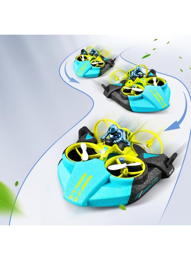 لعبة سيارة سباق طائرة قارب هليكوبتر عن بُعد 3 في 1 – مركبة تحكم عن بُعد للماء والبر والجو للأطفال والبالغين - Image 3