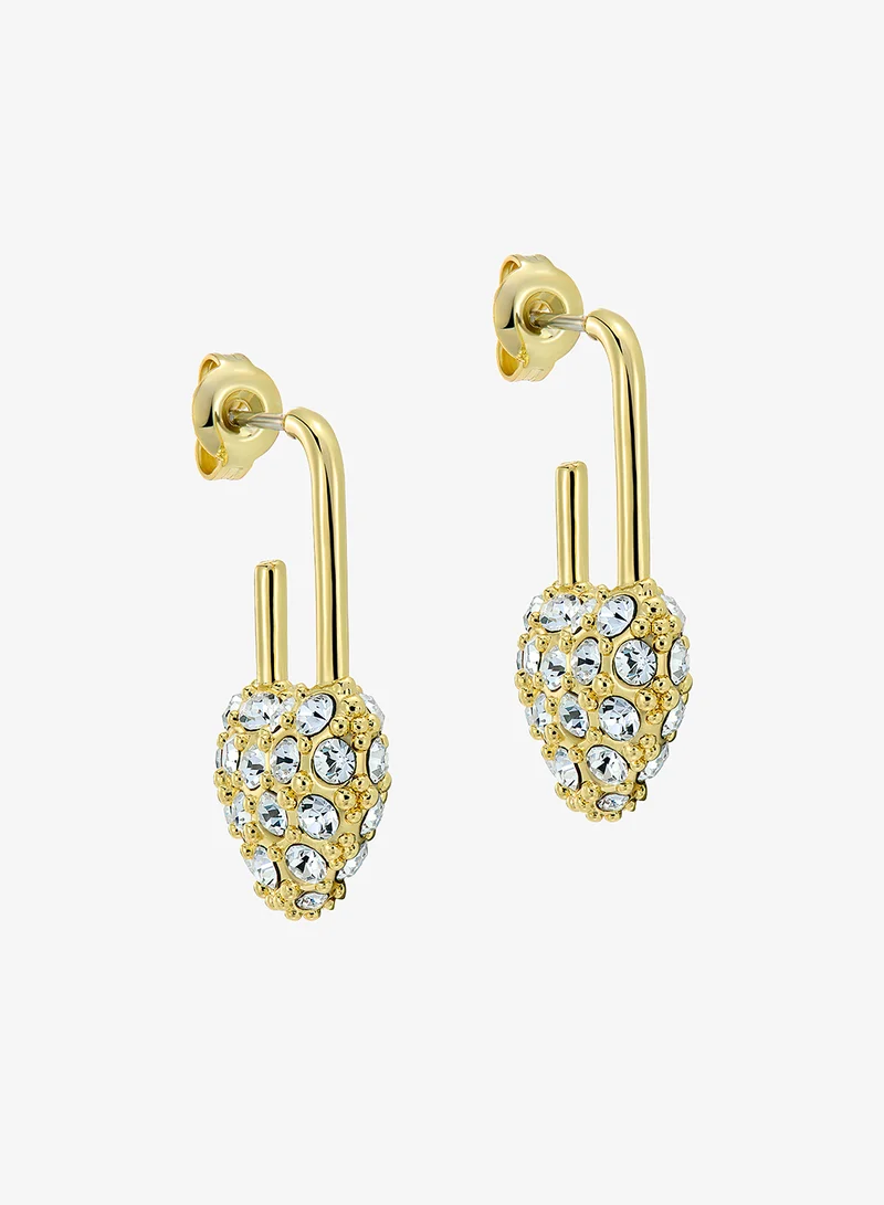 Payton Pave Crystal Padlock Drop Earrings