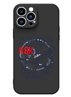 Protective Slim Fit Case Liquid Silicone Cover with Full Body Protection Anti-Scratch Shockproof Case For iPhone 15 Pro Max Black - Parkour special events