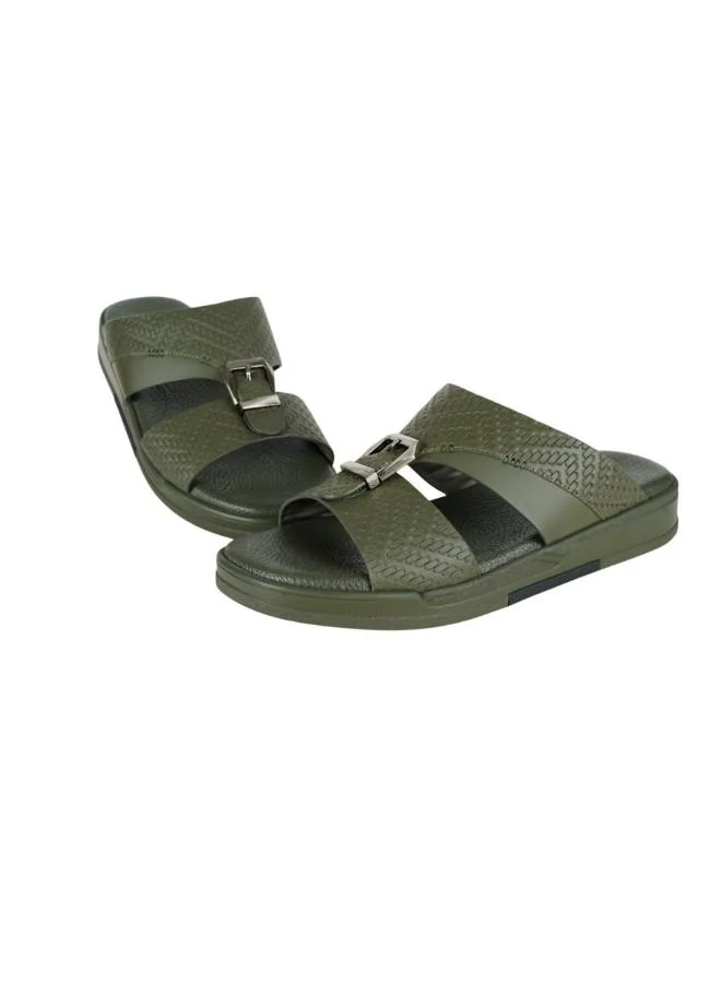 barjeel uno 008-3592 Barjeel Uno Mens Arabic Sandals B120 Olive