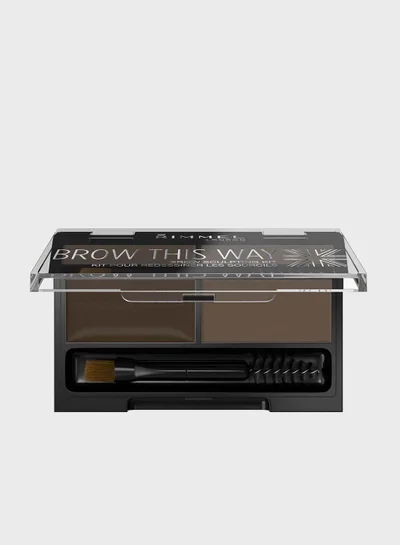 RIMMEL LONDON Brow This Way Eyebrow Sculpting Kit - 003 - Dark Brown, 3.27G