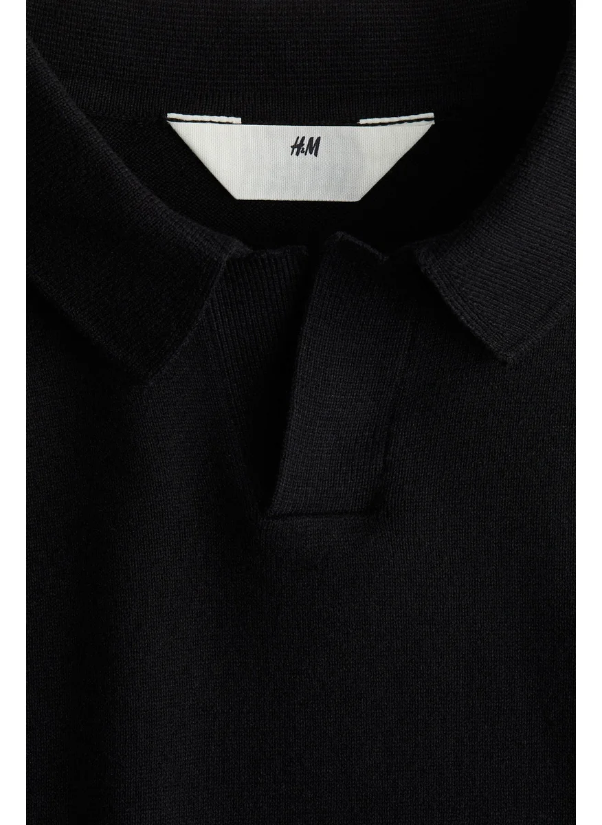 H&M Fine-Knit Polo Shirt