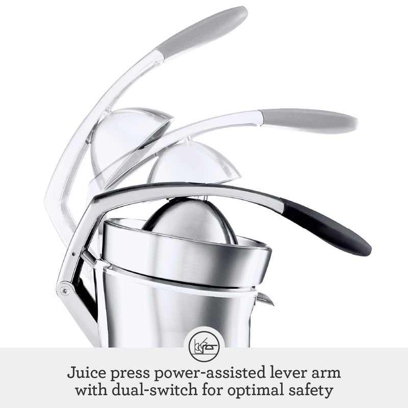 Sage - The Citrus Press Pro - Quiet Automatic Orange & Grapefruit Juicer - Lemon & Lime Squeezer - Stainless - Dishwasher Safe - Brushed Aluminium - KSA Version, 2 Year Manufacturer Warranty - Image 4
