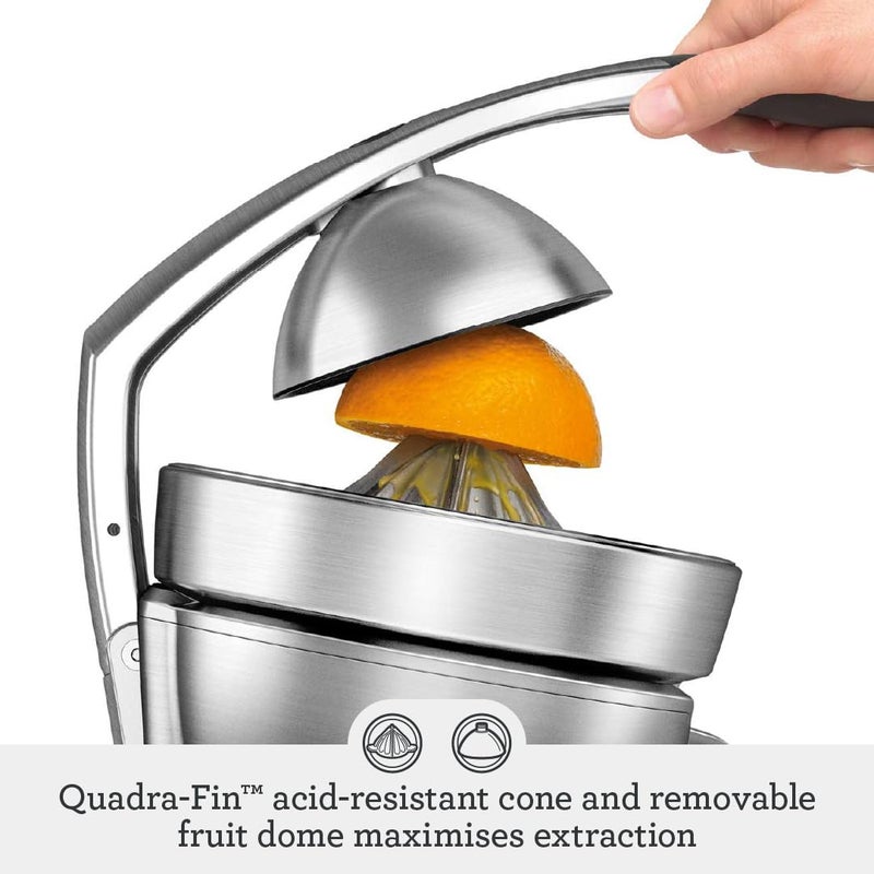 Sage - The Citrus Press Pro - Quiet Automatic Orange & Grapefruit Juicer - Lemon & Lime Squeezer - Stainless - Dishwasher Safe - Brushed Aluminium - KSA Version, 2 Year Manufacturer Warranty - Image 3