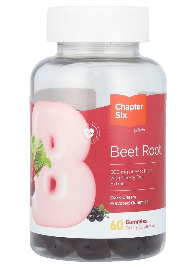 Chapter Six Beet Root Gummies Dark Cherry 60 Gummies - Image 1